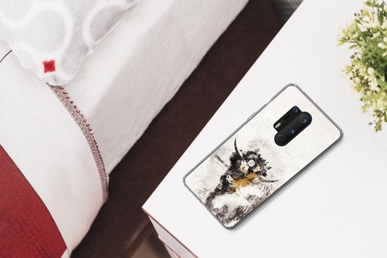 OnePlus 8 Pro - Highlander écossais - Peinture - Fleurs - Coque de téléphone en Siliconen