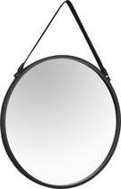 M&M - Miroir - Ø˜55cm - Miroir Suspendu dans Cadre - Zwart Mat