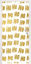 Deursticker Quotes - Kerstman - Spreuken - Ho ho ho - Goud - 90x235 cm - Deurposter