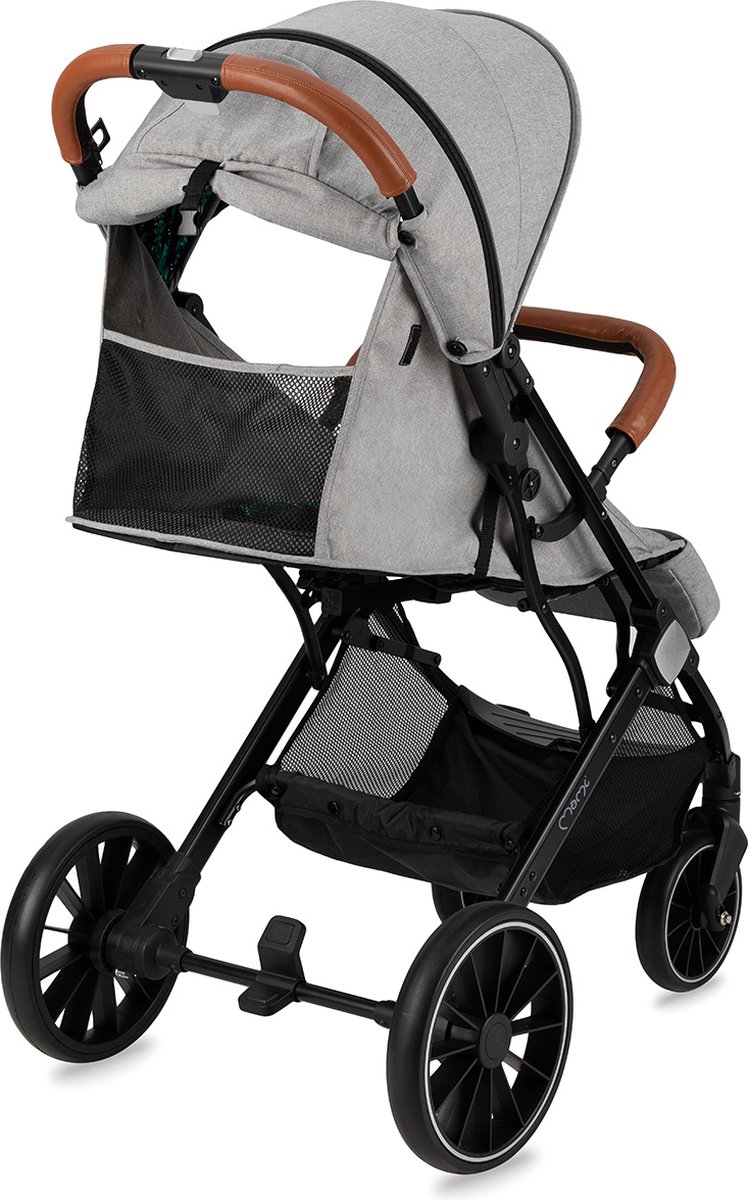 MoMi Estelle Dakar Wandelwagen - Compacte Lichtgewicht Buggy - XXL Wielen - Inclusief Regenhoes, Voetenzak & Muskietennet - Jungle Grijs-Groen thumbnail 3