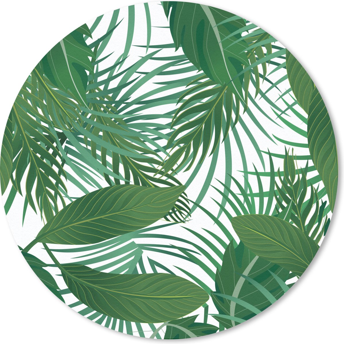 Muismat rond 30x30 cm - Mousepad Bladeren - Patronen - Tropisch - Ronde muismatten