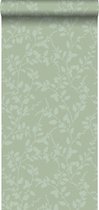 ESTAhome behang bladmotief groen - 148731 - 0,53 x 10,05 m