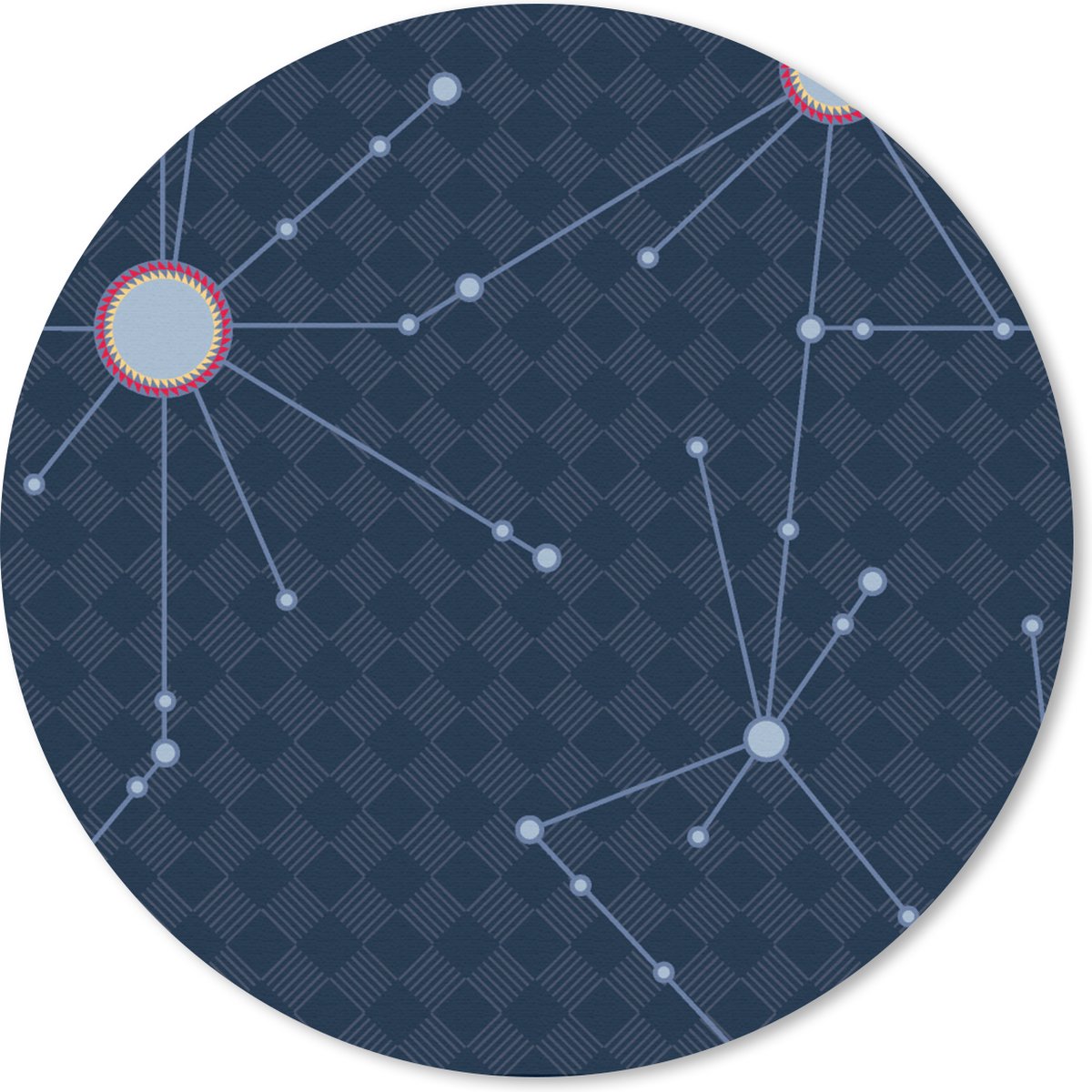 Muismat rond 50x50 cm - Mousepad Ruimte - Astronomie - Patronen - Ronde muismatten