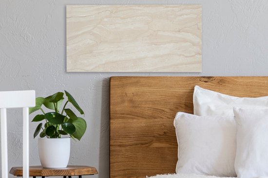 Toile Peinture Marbre - Citron Vert - Sable - Texture - 40x20 cm - Décoration murale