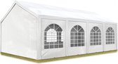 Tente de fête de haute qualité 4x8 m de 240 g / m² en bâche PE tente de jardin tente de fête étanche en blanc