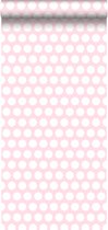 ESTAhome behang stippen licht roze - 138721 - 53 cm x 10,05 m