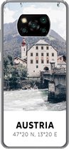 Geschikt voor Xiaomi Poco X3 NFC hoesje - Oostenrijk - Water - Alpen - Siliconen Telefoonhoesje