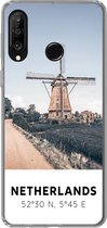 Geschikt voor Huawei P30 Lite hoesje - Nederland - Molen - Weiland - Siliconen Telefoonhoesje
