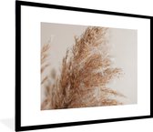Cadre photo avec affiche - Herbe - Plantes - Nature - Herbe de la pampa - 80x60 cm - Cadre pour affiche - Décorations de Noël - Décoration de Noël pour l'intérieur - Noël