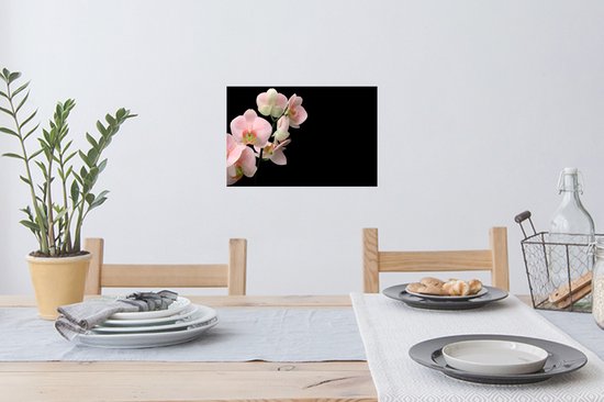 Stickers muraux - Sticker Foil - Orchidée - Fleurs - Rose - Nature Morte - Flora - 30x20 cm - Film Adhésif - Stickers muraux Chambre Enfant - Papier Peint Autocollant