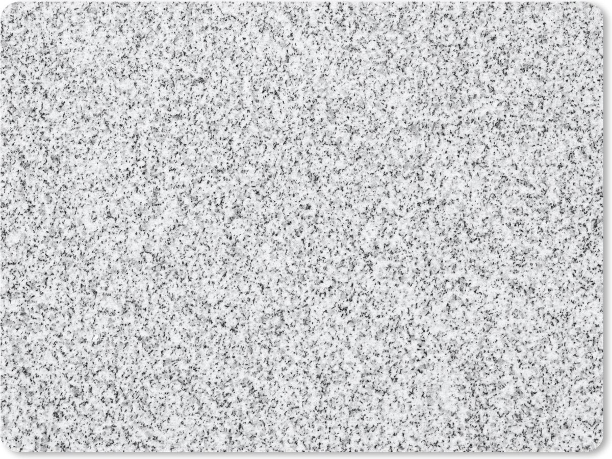 Muismat - Graniet - Zwart - Wit - Patroon - Grijs - Mouse pad - 23x19 cm