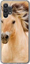 Geschikt voor Samsung Galaxy A32 5G hoesje - Paarden - Dieren - Manen - Portret - Siliconen Telefoonhoesje