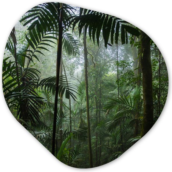 Gards Tuinposter Houten Brug In De Tropische Jungle - 160x120 Cm Tuindoek Tuindecoratie Wanddecoratie Buiten Tuinschilderij