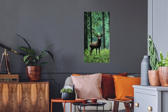 Stickers Stickers muraux - Cerf - Forêt - Arbres - 40x80 cm - Feuille adhésive