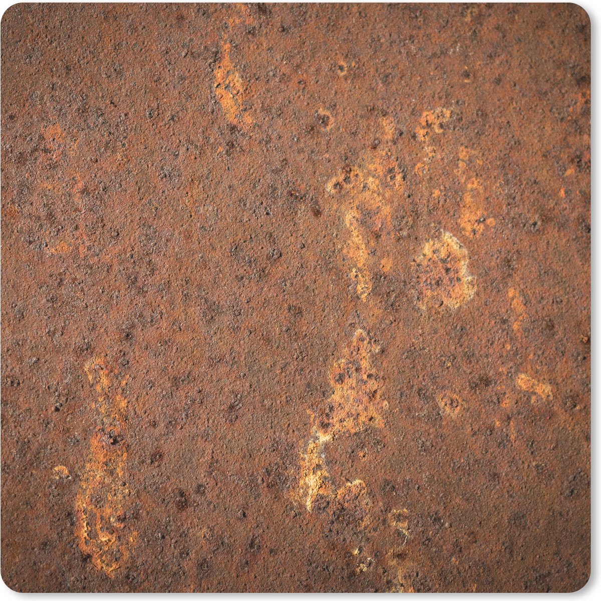 Muismat 30x30 cm - Mousepad Bruin - Oranje - Abstract - Vintage - Roest print - Patroon - Muismatten