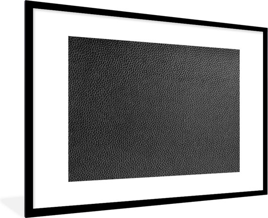 Fotolijst incl. Poster - Leer - Lederlook - Zwart - Licht - 120x80 cm - Posterlijst