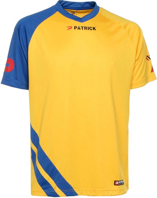 Patrick Victory Shirt Korte Mouw Kinderen - Geel / Royal | Maat: 7/8 |  bol.com
