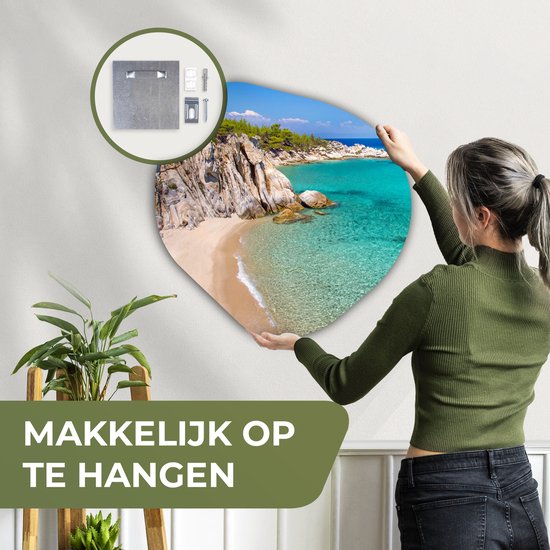 Décoration murale Organique - Décoration Décoration murale Plastique - Peinture Organique - Mer - Plage - Été - 60x60 cm - Forme Miroir Organique sur Plastique