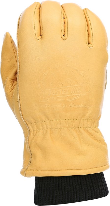 Fostex Garments - Leather outdoor gloves (kleur: Yellow / maat: XL)
