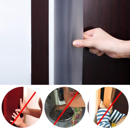 Deurbescherming, 2 stuks deurscharnierbeschermers, baby-proof-vingers, drukbescherming voor thuis, deurscharnierbescherming, baby-proof, vinger, drukbescherming, kinderbenodigdheden, voor thuis - Selwo