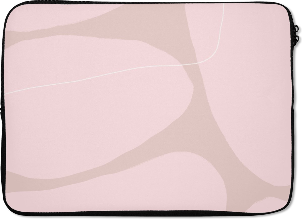 Laptophoes - Roze - Vormen - Abstract - Design - Laptopcover - Laptop - 14 Inch