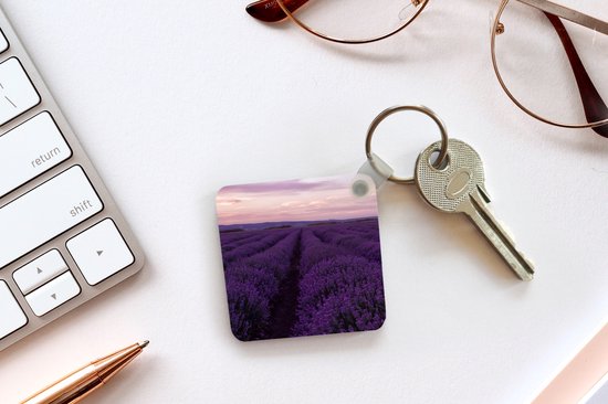 Porte-clés - Cadeaux - Lavande - Violet - Fleurs - Nature - Plastique