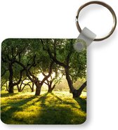 Sleutelhanger - Uitdeelcadeautjes - Bomen - Natuur - Zon - Plastic