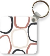 Sleutelhanger - Uitdeelcadeautjes - Minimalisme - Geometrische vormen - Pastel - Patronen - Plastic