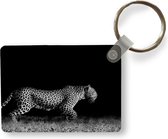 Sleutelhanger - Wilde dieren - Luipaard - Gras - Zwart - Wit - Uitdeelcadeautjes - Plastic