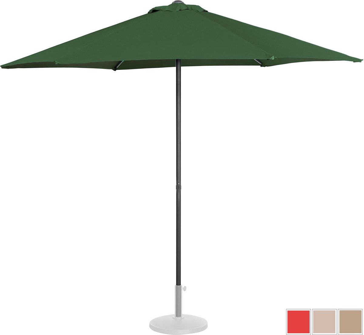 Uniprodo Parasol groot - groen - zeshoekig - Ø 270 cm