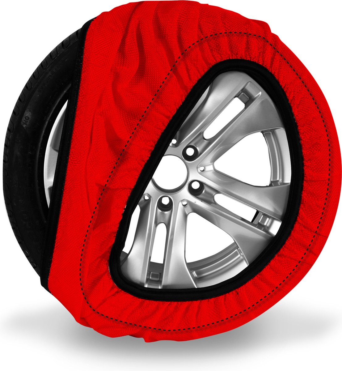 Chaussettes à Neige Homologuées Pour Pneus 235/55R18 - 2 Pièces - Adhérence Verglas Et Neige