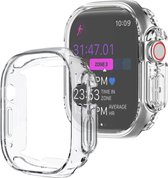 Hoes Geschikt voor Apple Watch Ultra Hoesje Siliconen Case - Hoesje Geschikt voor Apple Watch Ultra (49 mm) Hoes - Transparant