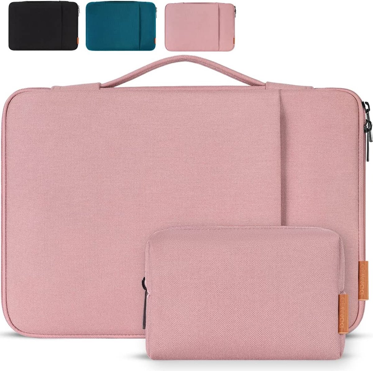 13,3 inch laptoptas, hoes, waterdichte laptophoes, PC case, notebook voor 13" MacBook Air Pro/13,5" Microsoft Surface Book 2 3/ASUS Zenbook/HP Elitebook/Lenovo thinkpad 13 Yoga x13, roze thumbnail 5