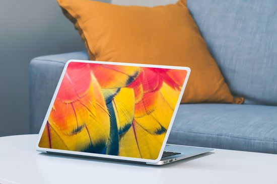 Laptop sticker - 12.3 inch - Veren structuur van een papegaai - 30x22cm - Laptopstickers - Laptop skin - Cover