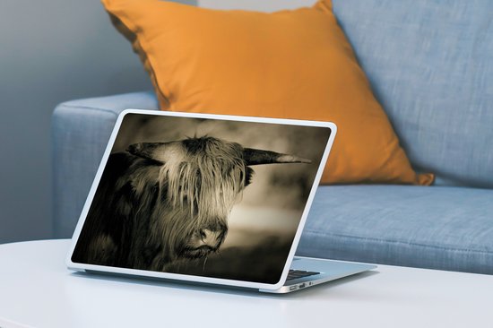 Sticker pour ordinateur portable - 10,1 pouces - Scottish Highlander - Animaux - Cheveux