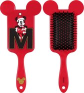 Mickey Mouse - Donkerroze Haarborstel, Plat, Groot, Plastic, Kerstmis