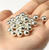 Perles - Perles - Imitation - Argent - Faire de la joaillerie - Perles d'argent - 6mm - 200 pièces