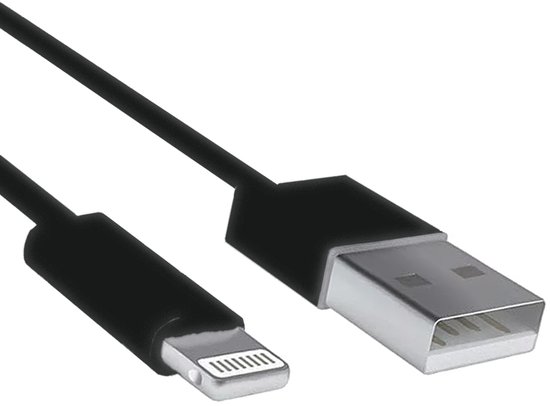 lijden Penelope beroerte USB naar Lightning Kabel - 1 meter - Zwart - Geschikt voor Apple iPhone...  | bol.com