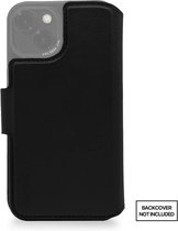 DECODED Modu Wallet Case - iPhone 14 / 14 Pro - Afneembaar Hoesje met Pasjeshouder - Hoogwaardig Europees Leer - Magnetische Technologie van Apple - Zwart