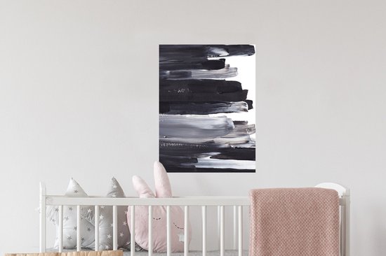 Stickers muraux - Film autocollant - Peinture - Zwart - Design - 30x40 cm - Film adhésif - Stickers muraux chambre d'enfant - Papier peint autocollant - Papier peint autocollant - Film autocollant