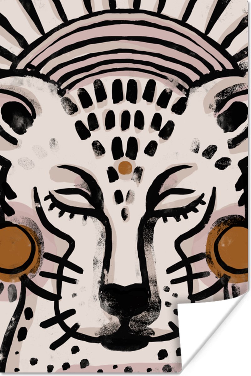 Tijger - Dieren - Wit - Schilderij
