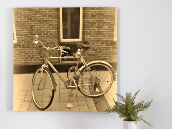 Vintage Bikoe kunst - 30x30 centimeter op Canvas | Foto op Canvas - wanddecoratie
