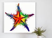 Stoic Starfish kunst - 60x60 centimeter op Plexiglas | Foto op Plexiglas - wanddecoratie