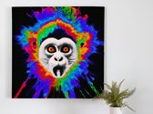 Kleurrijke na-aper kunst - 30x30 centimeter op Canvas | Foto op Canvas - wanddecoratie
