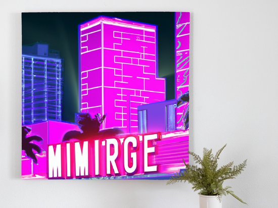 Mirin miami | Mirin' Miami | Kunst - 40x40 centimeter op Canvas | Foto op Canvas