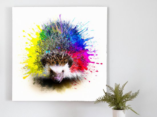 Vibrant prickly pop | Vibrant Prickly Pop | Kunst - 40x40 centimeter op Canvas | Foto op Canvas