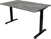 Office Hero® Cosmic - Bureau assis-debout réglable en hauteur cadre noir - Bureau de jeu - Table d'ordinateur - Table de travail - 140x80 - Oxyd