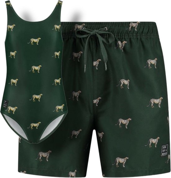 Maillot de bain et maillot de bain Son of a Beach New Panther | père et fille - vert - taille L + âge 0 ans