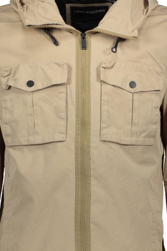 NO-EXCESS Manteau Veste Coupe Courte À Capuche 19630209 015 Sable Homme Taille - XL