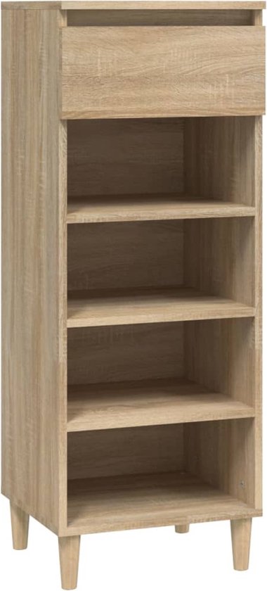 Schoenenkast 40x36x105 cm bewerkt hout grijs sonoma kopen